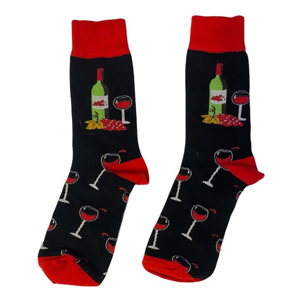 NWOT Black Red Red Wine 🍷 Socks
